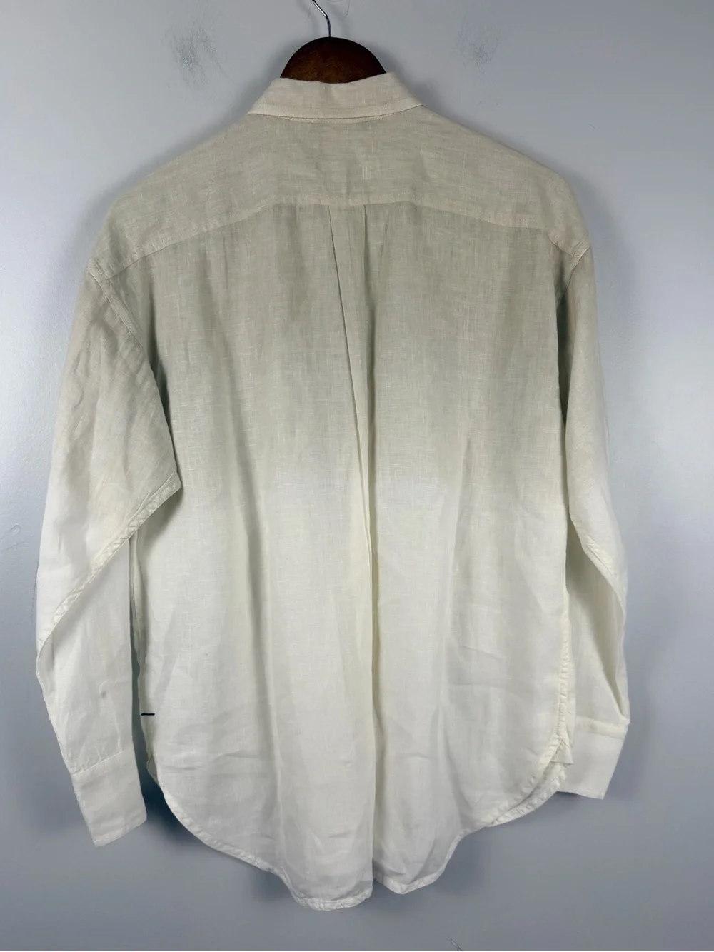 J. CREW x BAIRD MCNUTT Irish Linen Relaxed Fit Shirt Ombré Dip Dye small